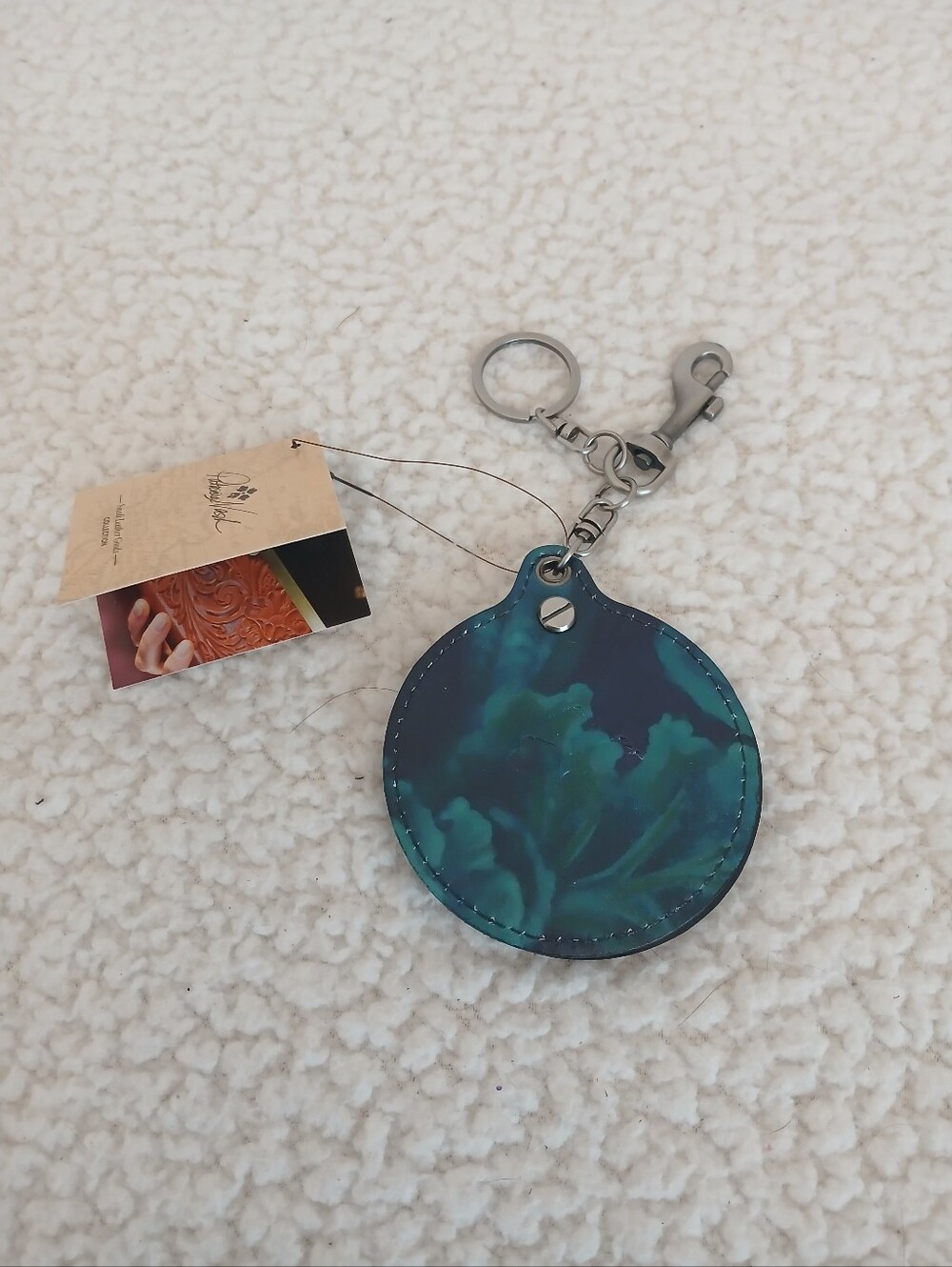 Patricia Nash Liscia Deep Blue Sea Mirror Key chain NWT